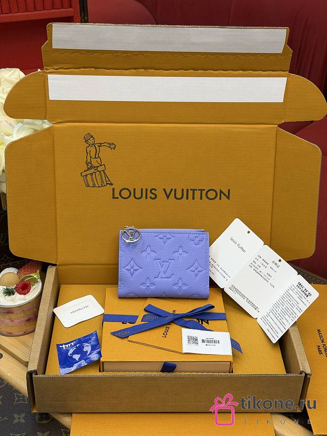 LV Lisa Wallet Monogram Empreinte Blue Frost M26518 - 11.5x9x1.5cm - 1
