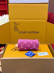 LV Trousse Speedy Fushia Denim M27605 - 11x7.5x6cm - 2