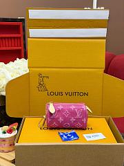 LV Trousse Speedy Fushia Denim M27605 - 11x7.5x6cm - 3