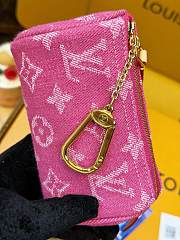 LV Trousse Speedy Fushia Denim M27605 - 11x7.5x6cm - 6