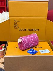 LV Trousse Speedy Fushia Denim M27605 - 11x7.5x6cm - 4
