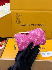 LV Trousse Speedy Fushia Denim M27605 - 11x7.5x6cm - 5