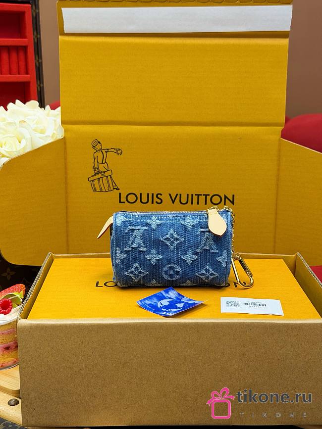 LV Trousse Speedy Blue Denim M27604 - 11x7.5x6cm - 1