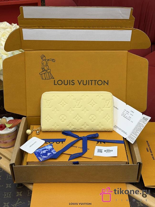 LV Zippy Wallet Monogram Empreinte Banana Yellow M28969 - 21x10x2.5cm - 1
