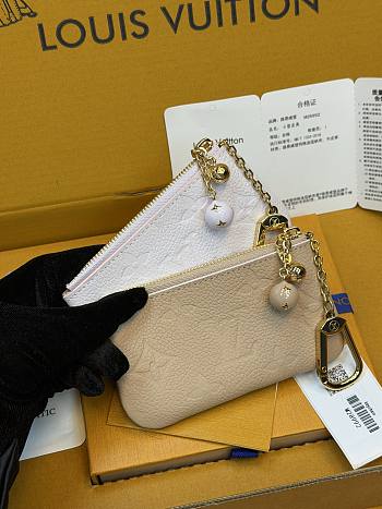 LV Key Pouch Monogram Empreinte Hazelnut M28993 - 12x7x1.5cm