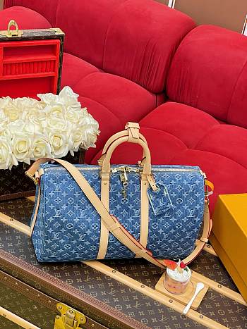 LV Keepall Bandoulière 45 Monogram Denim M27943 - 45x27x20cm