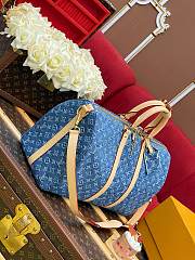 LV Keepall Bandoulière 45 Monogram Denim M27943 - 45x27x20cm - 2