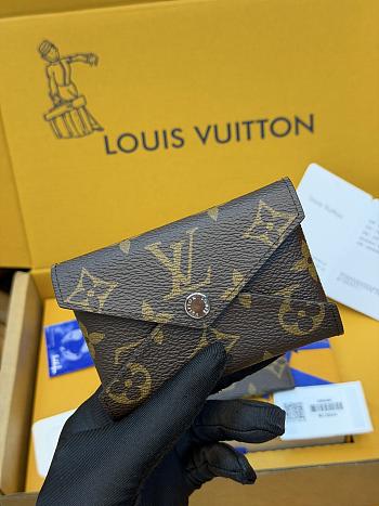 LV Kirigami Card Holder Monogram Canvas Sari Red M12864 - 11x7.5x1.5cm