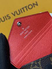 LV Kirigami Card Holder Monogram Canvas Sari Red M12864 - 11x7.5x1.5cm - 3