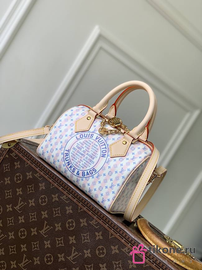 LV Speedy Bandoulière 20 Stamp Blue M28668 - 20.5x13.5x12cm - 1