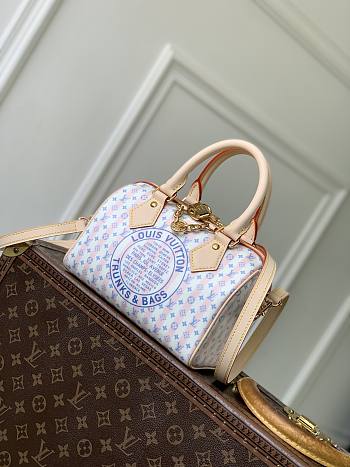 LV Speedy Bandoulière 20 Stamp Blue M28668 - 20.5x13.5x12cm