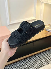 Miumiu Crochet Sandals Black 5XX675 - 6