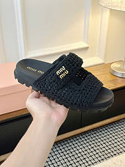 Miumiu Crochet Sandals Black 5XX675 - 5