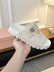 Miumiu Crochet Sandals White 5XX675 - 4