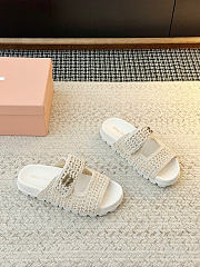 Miumiu Crochet Sandals White 5XX675 - 3