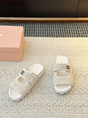 Miumiu Crochet Sandals White 5XX675 - 2