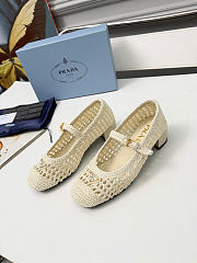 Prada Crochet Pumps White 35mm 1I429O - 2