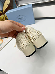 Prada Crochet Pumps White 35mm 1I429O - 3