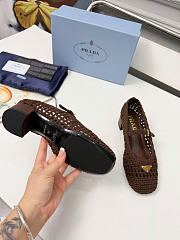 Prada Crochet Pumps Coca Brown 35mm 1I429O - 2