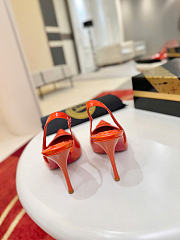 Christian Louboutin Miss Z Slingback Pumps 100mm Patent Calf Leather Orange - 5