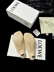 Loewe Pebble Soft Slide in Raffia-effect Fabric Natural 4.5cm - 4