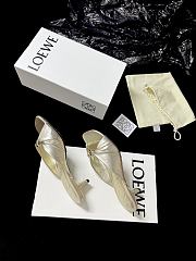 Loewe Pebble Soft Slide in Laminated Lambskin Gold 4.5cm - 3