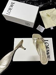 Loewe Pebble Soft Slide in Laminated Lambskin Gold 4.5cm - 6