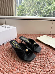 Loewe Pebble Soft Slide in Nappa Lambskin Black 4.5cm - 4