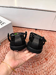 Loewe Pebble Beads Fussbett Sandal in Nappa Lambskin Black - 5