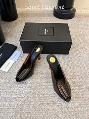 YSL Sabrina Mules In TPU Dark Brown 9.5cm - 5