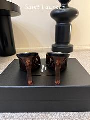 YSL Sabrina Mules In TPU Dark Brown 9.5cm - 4