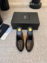 YSL Sabrina Mules In TPU Dark Brown 9.5cm - 3