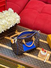 LV Speedy Soft 30 Monogram Grid Canvas/Blue M29143 - 30x21x17cm - 6