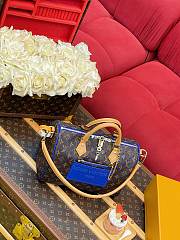 LV Speedy Soft 30 Monogram Grid Canvas/Blue M29143 - 30x21x17cm - 5