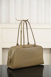 Chanel Large Bowling Bag Calfskin & Gold-Tone Metal Khaki - 35.5x19x12.5cm - 6