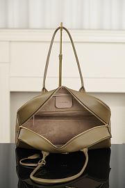 Chanel Large Bowling Bag Calfskin & Gold-Tone Metal Khaki - 35.5x19x12.5cm - 4