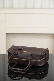 Chanel Large Bowling Bag Calfskin & Gold-Tone Metal Chocolate - 35.5x19x12.5cm - 5