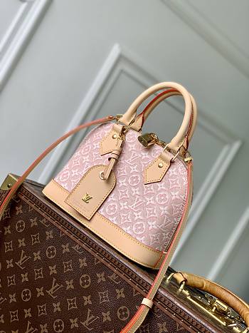 LV Alma BB Monogram Emblème Rose Ruban M2A378 - 23.5x17.5x11.5cm