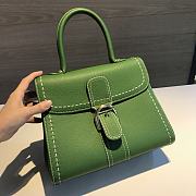 Delvaux Brillant MM Surpiqué Rodeo Calf Green Ivory - 29x22x15cm - 1