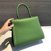 Delvaux Brillant MM Surpiqué Rodeo Calf Green Ivory - 29x22x15cm - 6