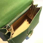 Delvaux Brillant MM Surpiqué Rodeo Calf Green Ivory - 29x22x15cm - 4