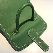 Delvaux Brillant MM Surpiqué Rodeo Calf Green Ivory - 29x22x15cm - 2