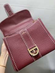 Delvaux Brillant MM Surpiqué Rodeo Calf Burgundy Ivory - 29x22x15cm - 6