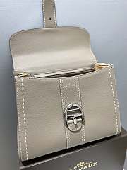 Delvaux Brillant MM Surpiqué Rodeo Calf Tourterelle I Ivory - 29x22x15cm - 6