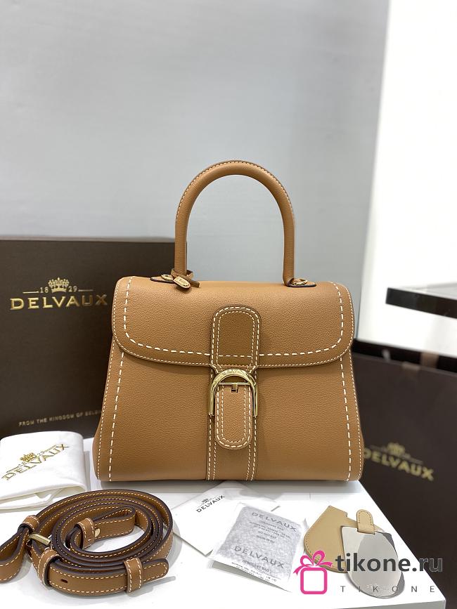 Delvaux Brillant MM Surpiqué Rodeo Calf Vegetal Ivory - 29x22x15cm - 1
