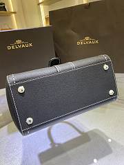 Delvaux Brillant MM Surpiqué Rodeo Calf Black Ivory - 29x22x15cm - 5