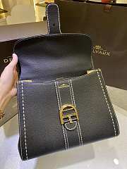 Delvaux Brillant MM Surpiqué Rodeo Calf Black Ivory - 29x22x15cm - 2