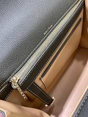 Delvaux Brillant MM Surpiqué Rodeo Calf Dark Green Ivory - 29x22x15cm - 2