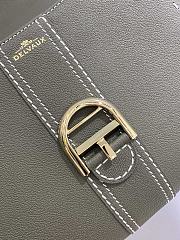 Delvaux Brillant MM Surpiqué Rodeo Calf Dark Green Ivory - 29x22x15cm - 5
