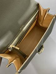 Delvaux Brillant MM Surpiqué Rodeo Calf Dark Green Ivory - 29x22x15cm - 6